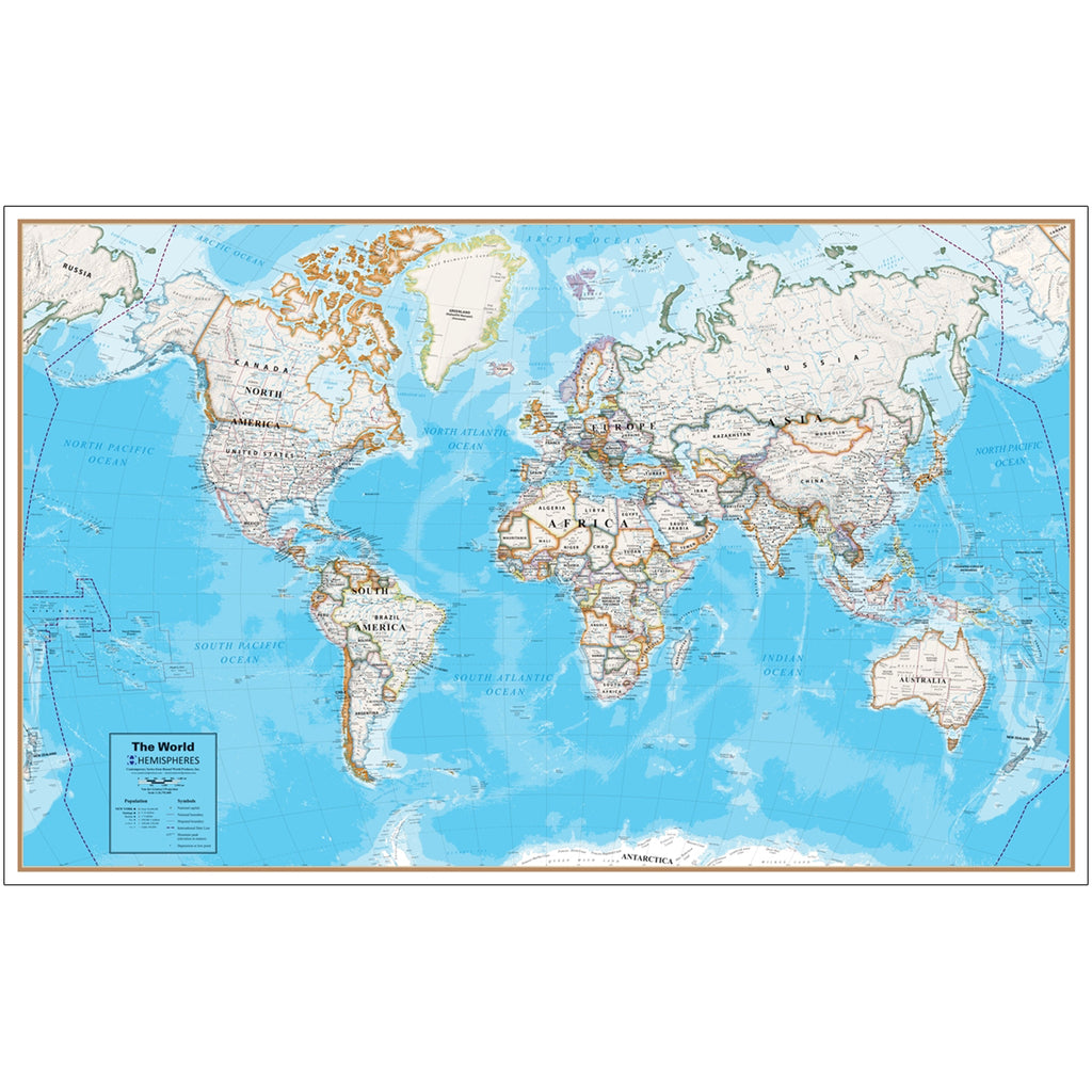 Round World Products Contemporary Series World Map