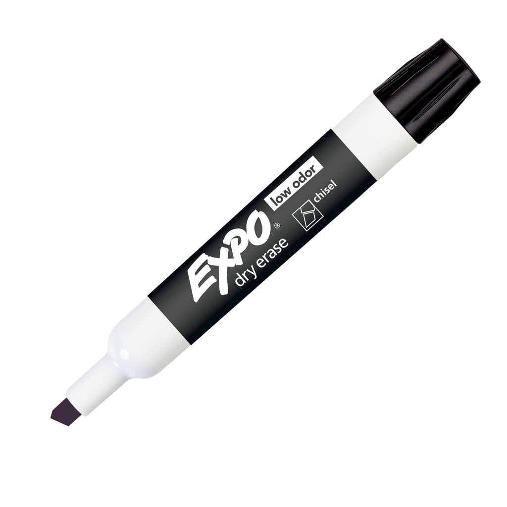 Newell Brands Expo Low Odor Dry Erase Chisel Tip Marker, Black