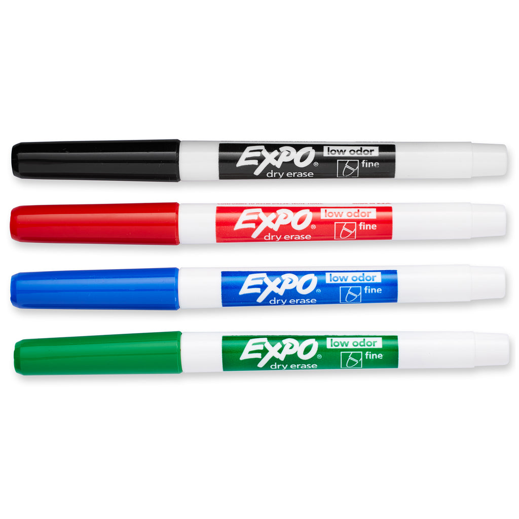 Newell Brands Expo Low Odor Dry Fine Tip Erase Marker, Set of 4