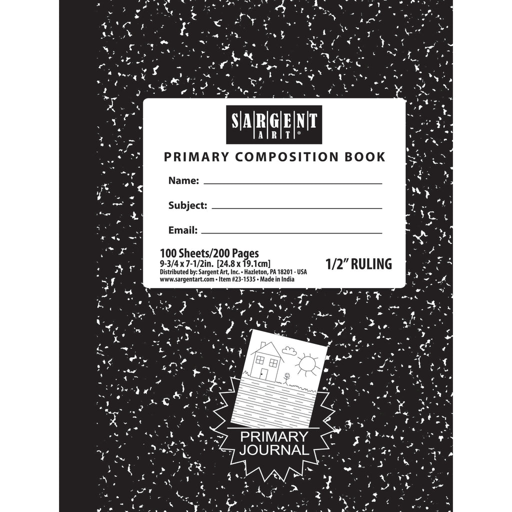 Sargent Art® 100 Sheets Hard Cover Primary Ruled Composition Notebook