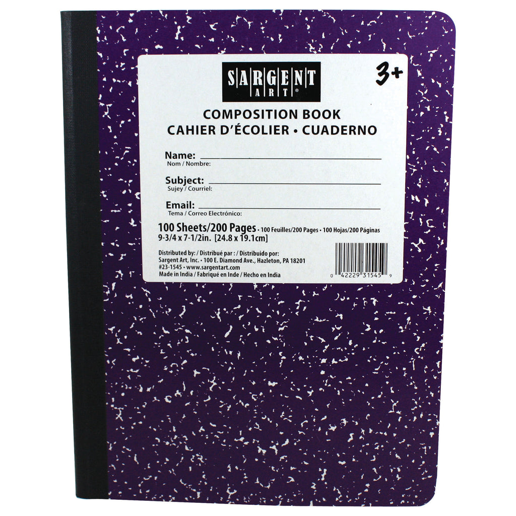 Sargent Art® Hard Cover Composition Book, Purple