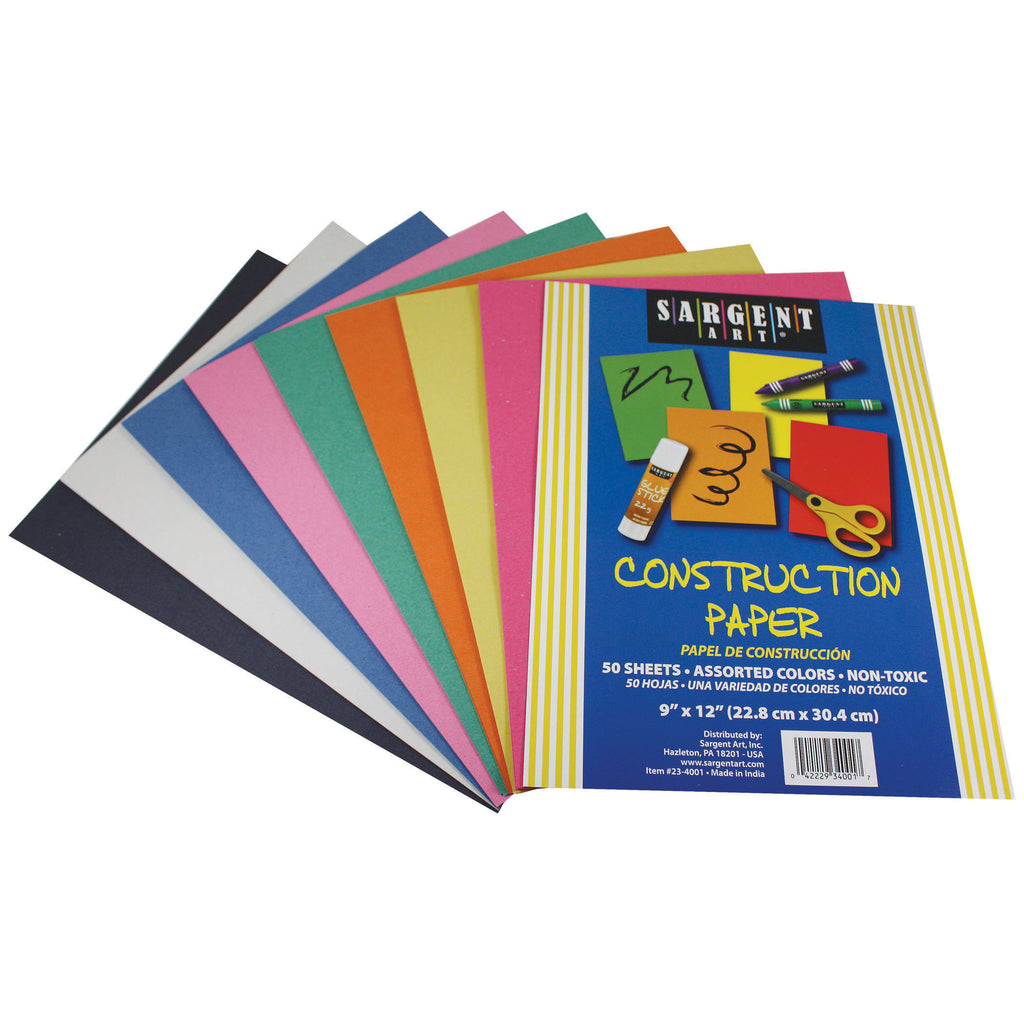 Sargent Art® Construction Paper 50 Sheet Assorted Color Pack