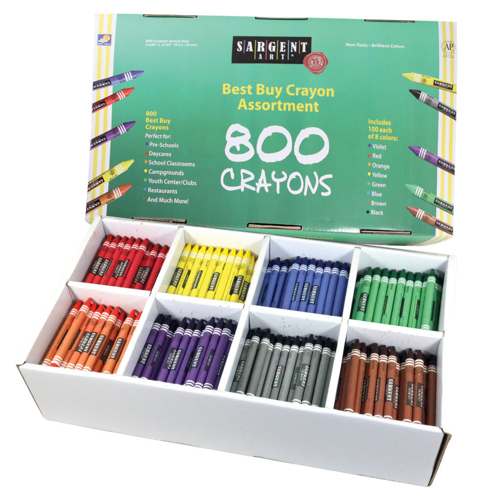 Sargent Art® Best Buy Crayon 800 Assortment Std Crayons 100Ea Color (discontinued)