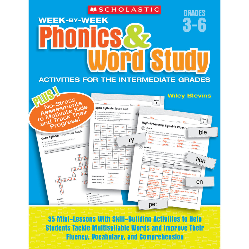 Scholastic Week-by-Week Phonics & Word Study Activities for the Intermediate Grades
