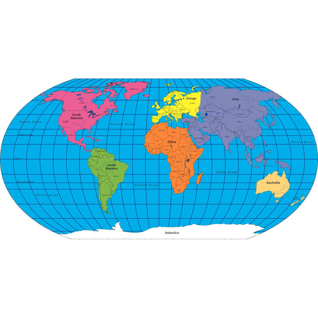 Labelled Map of the World, Display Resources