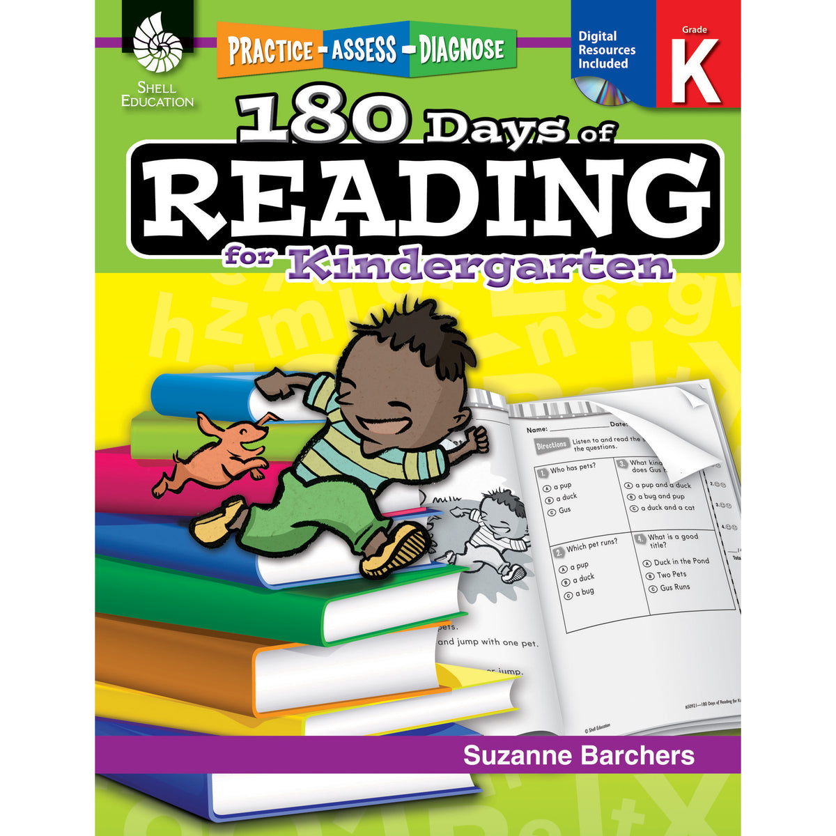 Shell Education 180 Days Of Reading Book For Kindergarten