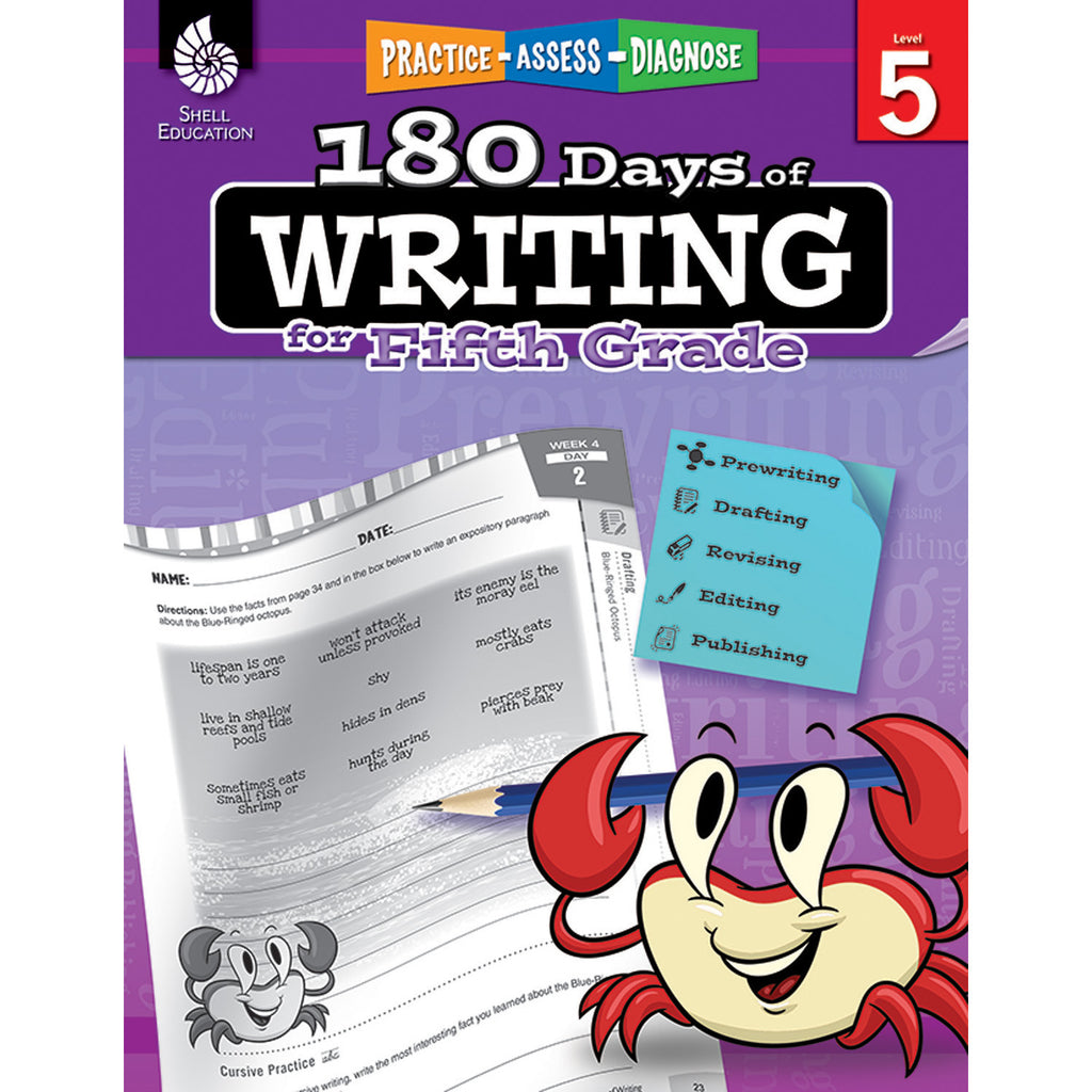 Shell Education 180 Days of Writing for Fifth Grade