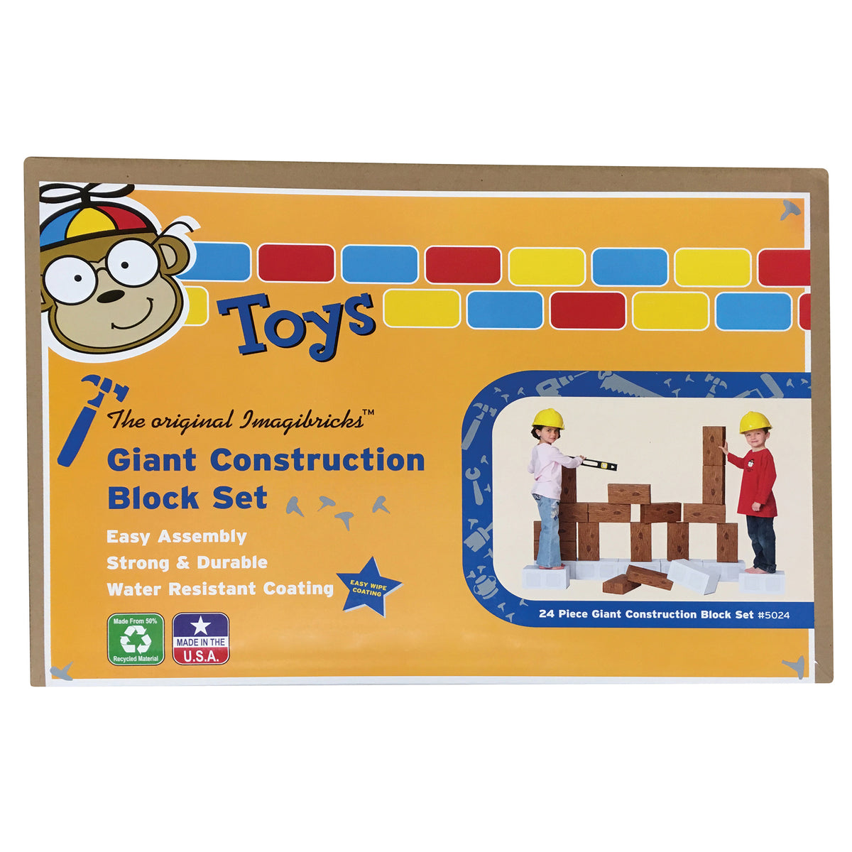 Smart Monkey Imagibricks Giant Building Construction Blocks 24/Set