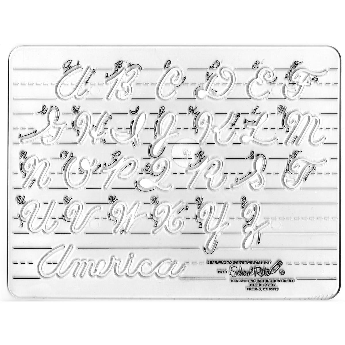 School Rite Template Cursive Uppercase 1 Letters