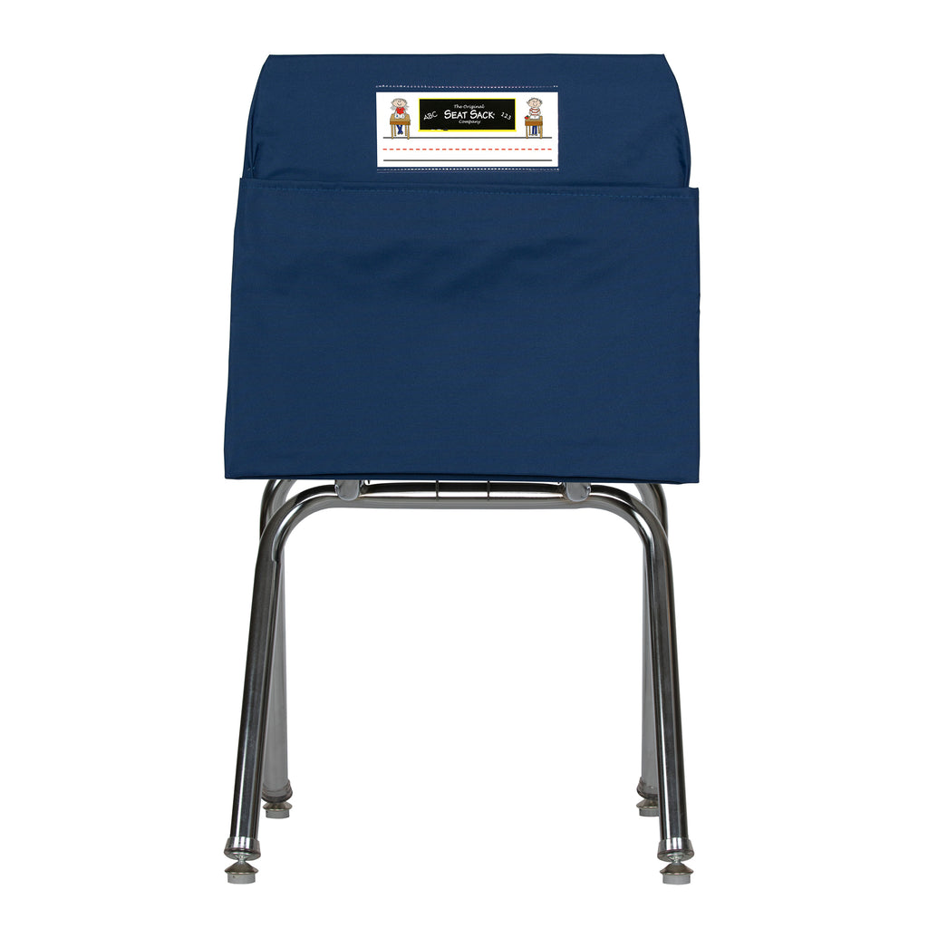 Blue Seat Sack, Standard Size 14 Inch Chair Storage Pocket
