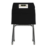 Black Seat Sack, Medium Size 15 Inch Chair Storage Pocket