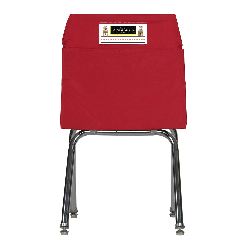 Red Seat Sack, Medium Size 15 Inch Chair Storage Pocket