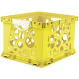 Storex Industries Premium File Crate with Handles, Yellow (discontinued)