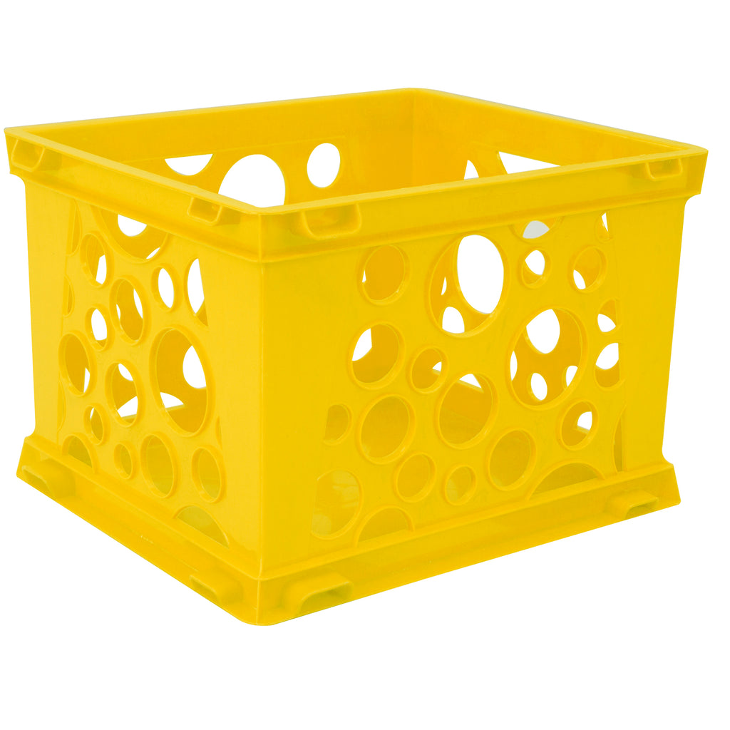 Storex Industries Mini Crate, Yellow (discontinued)