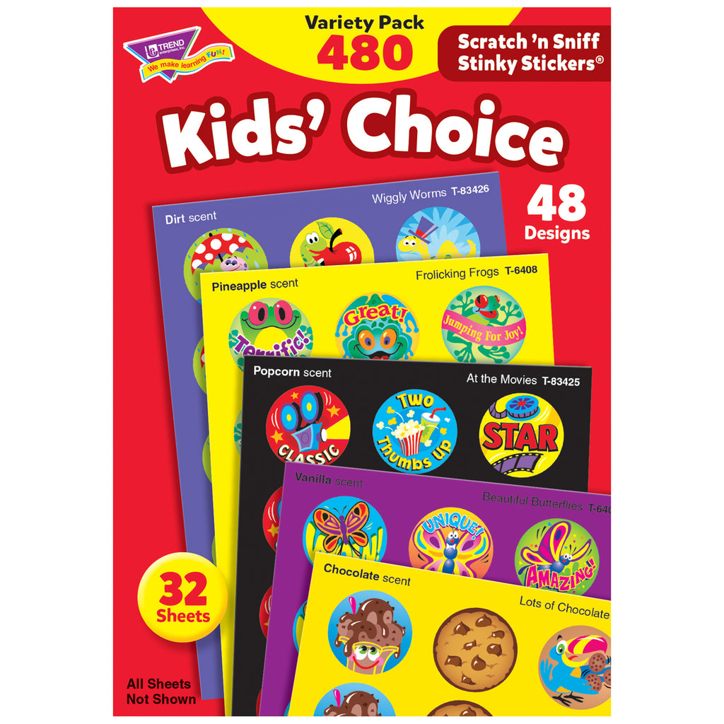 Trend Enterprises Kids' Choice Stinky Stickers® Variety Pack
