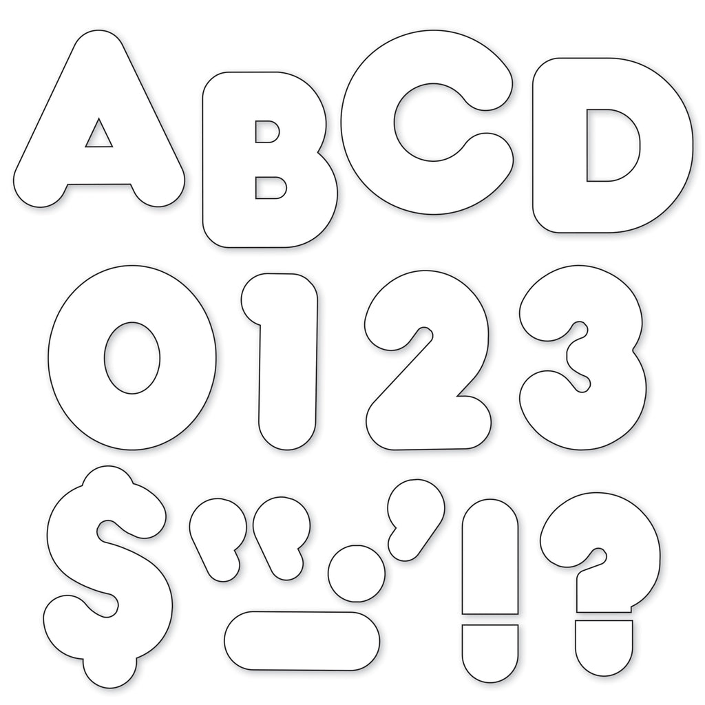 Trend Enterprises White 4-Inch Casual Uppercase Ready Letters®