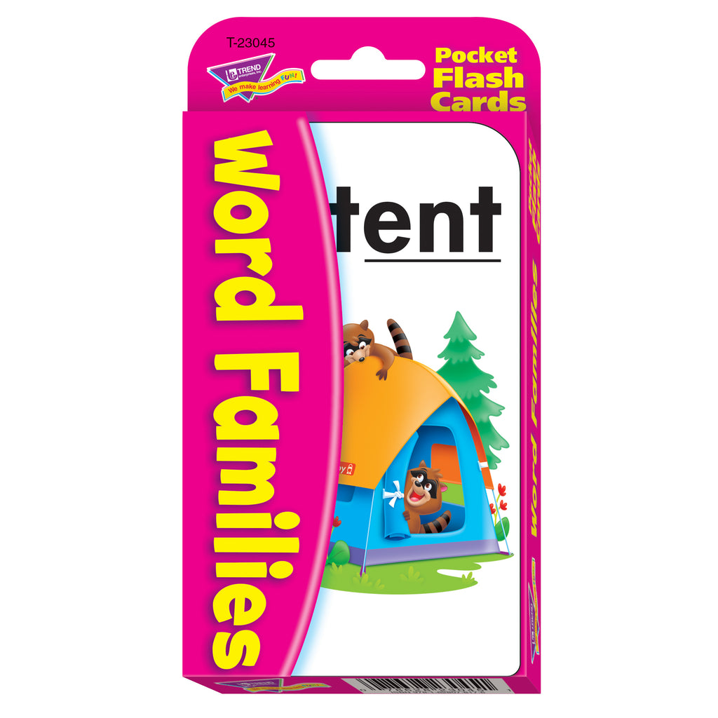 Trend Enterprises Word Families Pocket Flash Cards