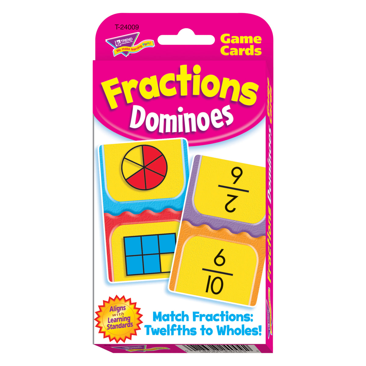 Trend Enterprises Fractions Dominoes Challenge Cards®