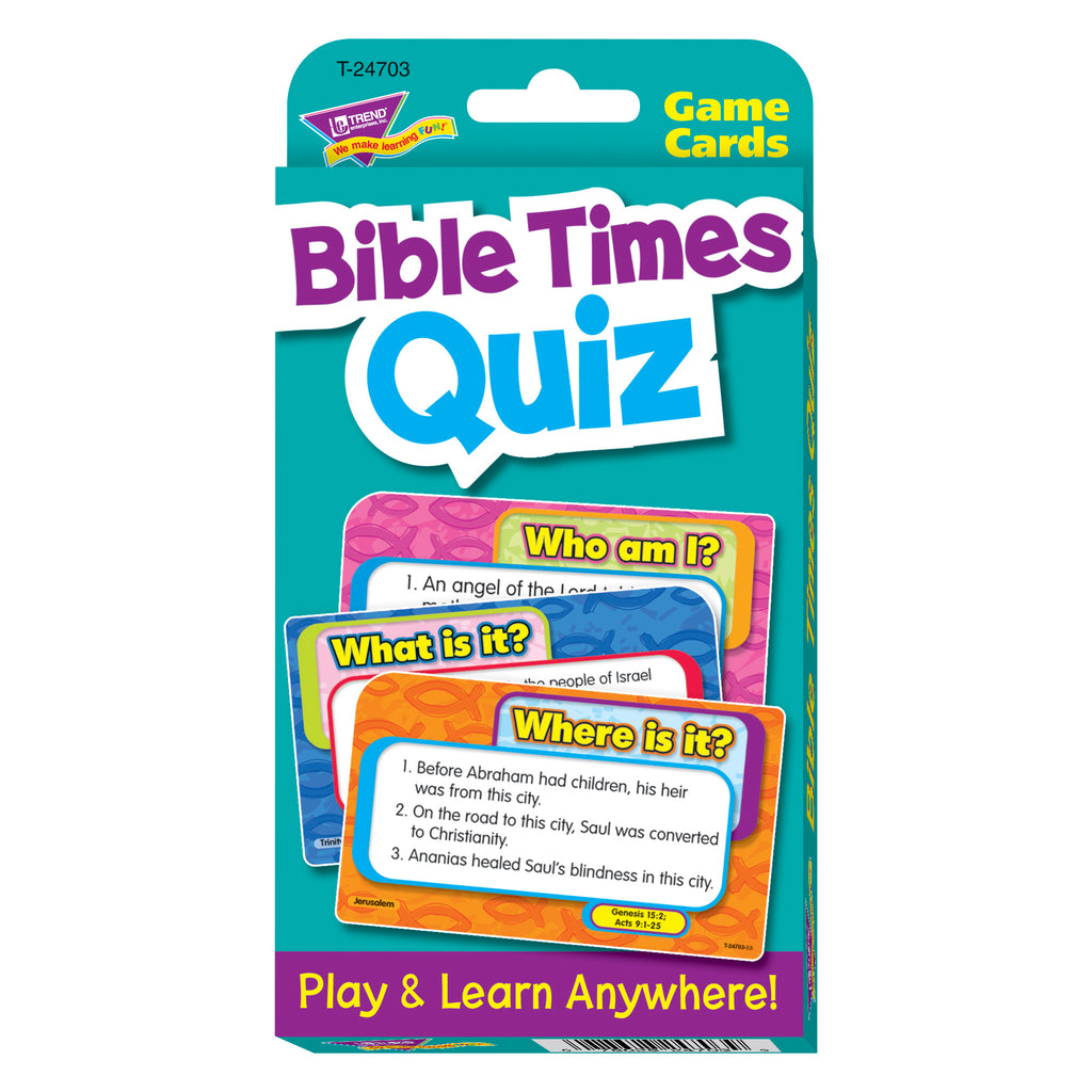 Trend Enterprises Bible Times Quiz Challenge Cards®