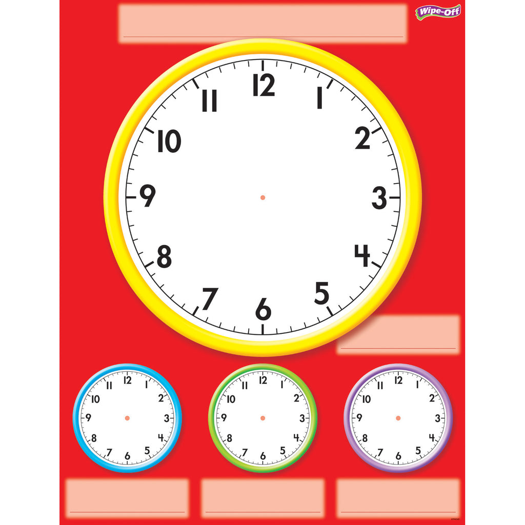 Trend Enterprises Clocks Wipe-Off® Charts (discontinued)