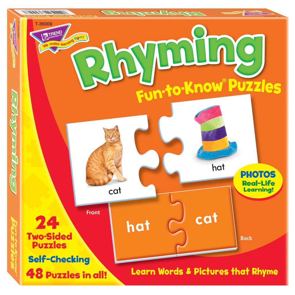 Trend Enterprises Rhyming Fun-to-Know® Puzzles
