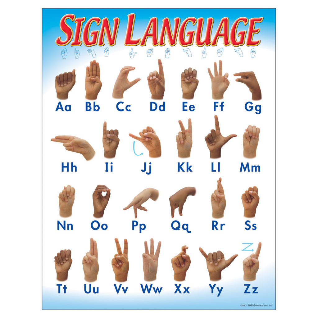 Trend Enterprises Sign Language Learning Chart