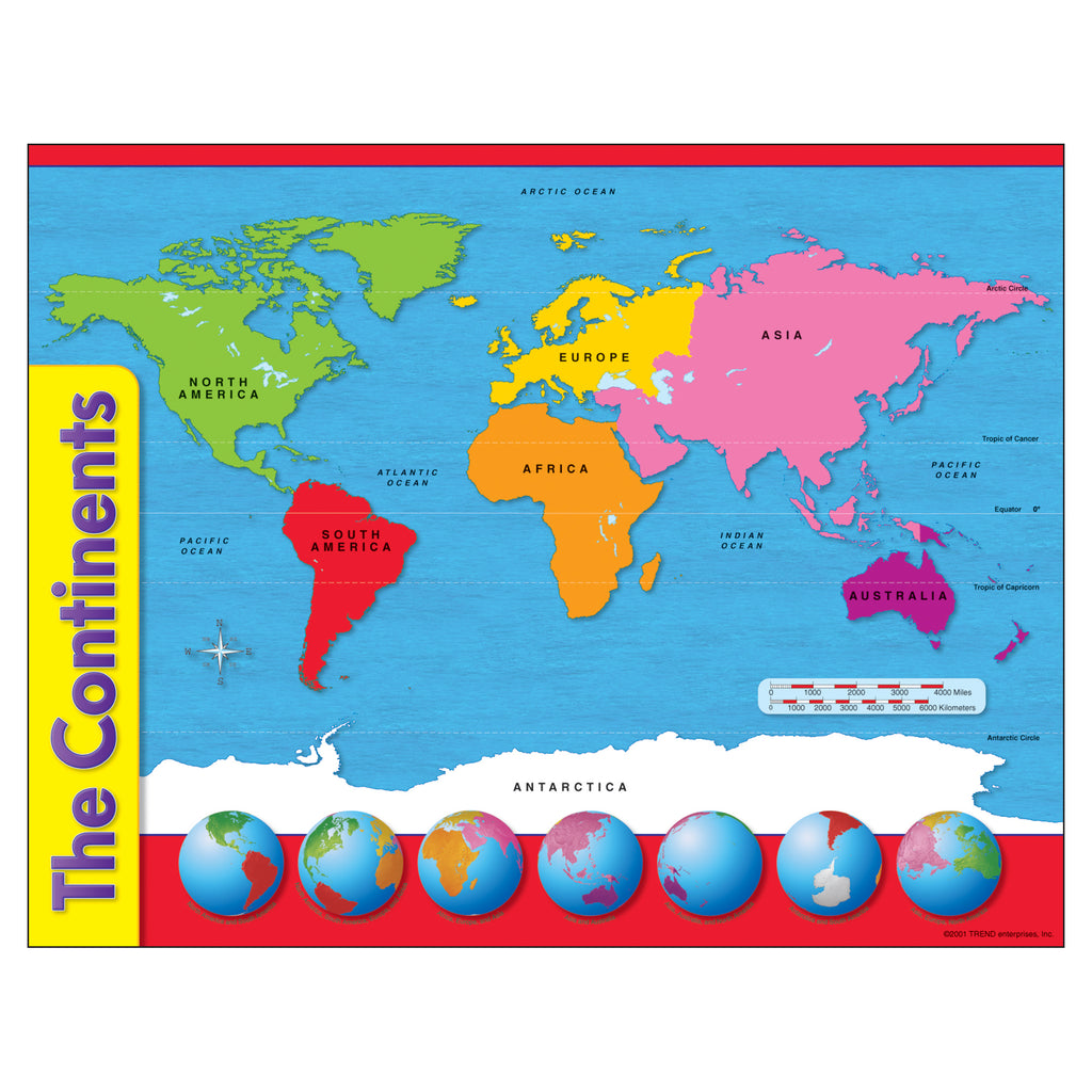 Trend Enterprises The Continents Learning Chart