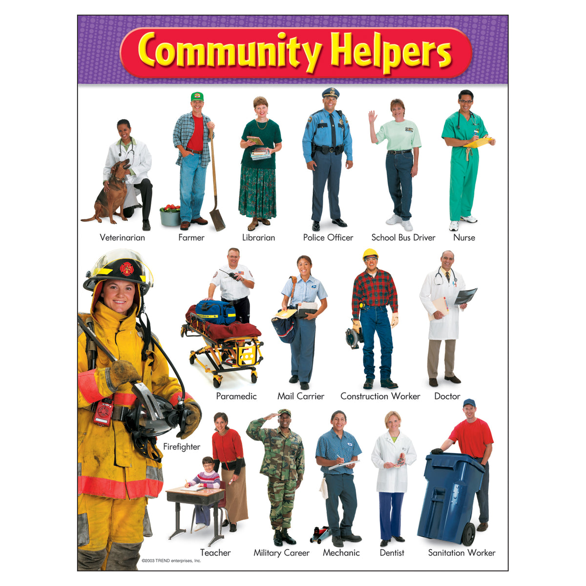 TREND Community Helpers Pinnwand-Set – 45-teilig, Mit Berufen, Werkzeugen Und Labels, Bis 39 Cm Groß, Inklusive Aktivitäten-Guide