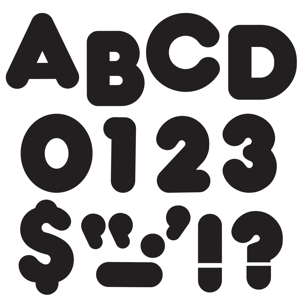 Trend Enterprises Black 2-Inch Casual Uppercase Ready Letters® (discontinued)