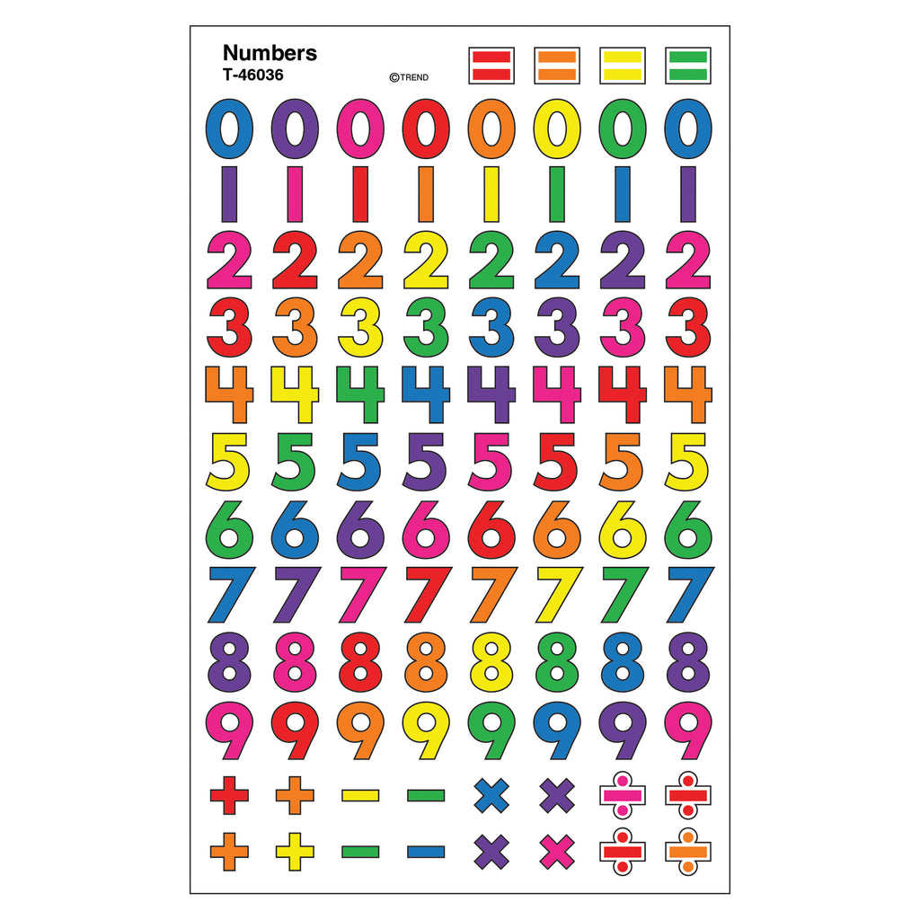 Trend Enterprises Numbers superShapes Stickers