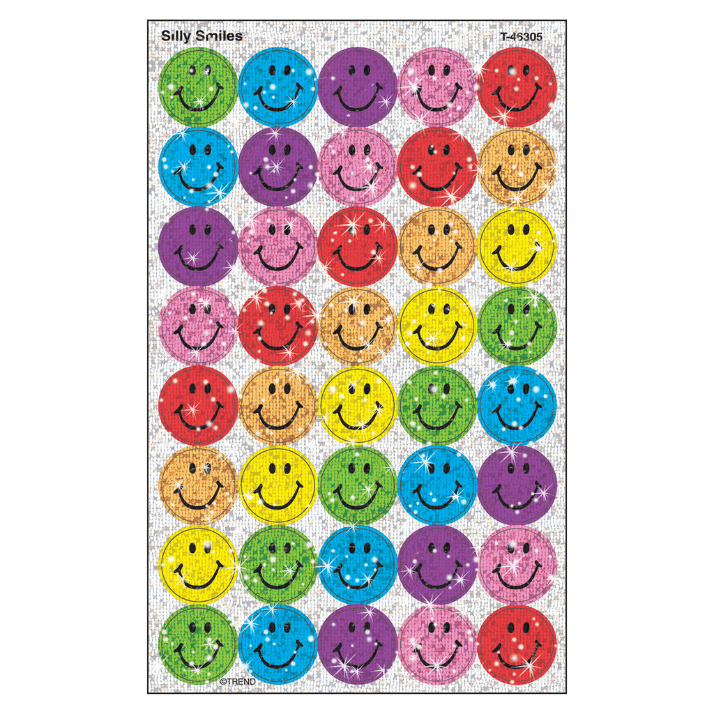 Trend Enterprises Silly Smiles superSpots® Stickers–Sparkle