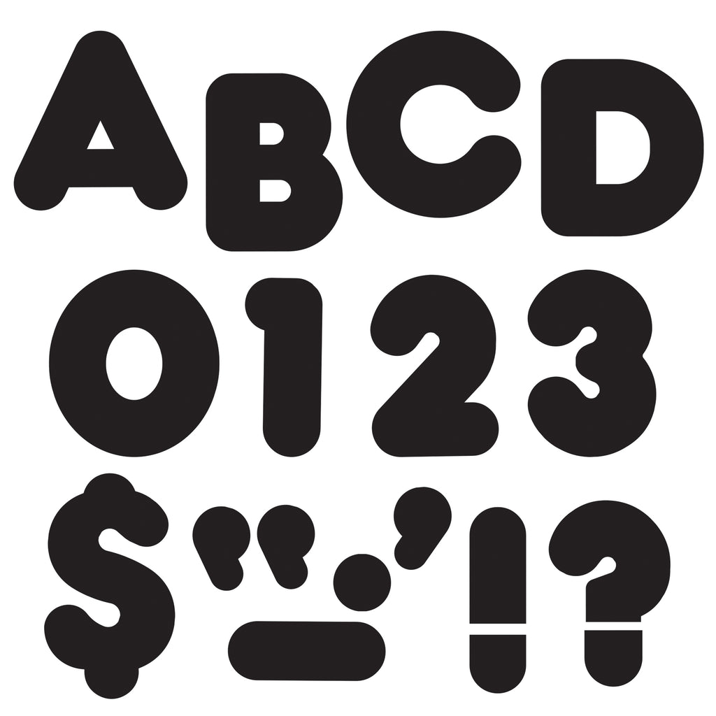 Trend Enterprises Black 4-Inch Casual Uppercase Ready Letters®