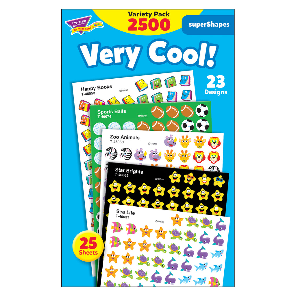 Trend Enterprises Very Cool! superShapes Stickers Variety Pack