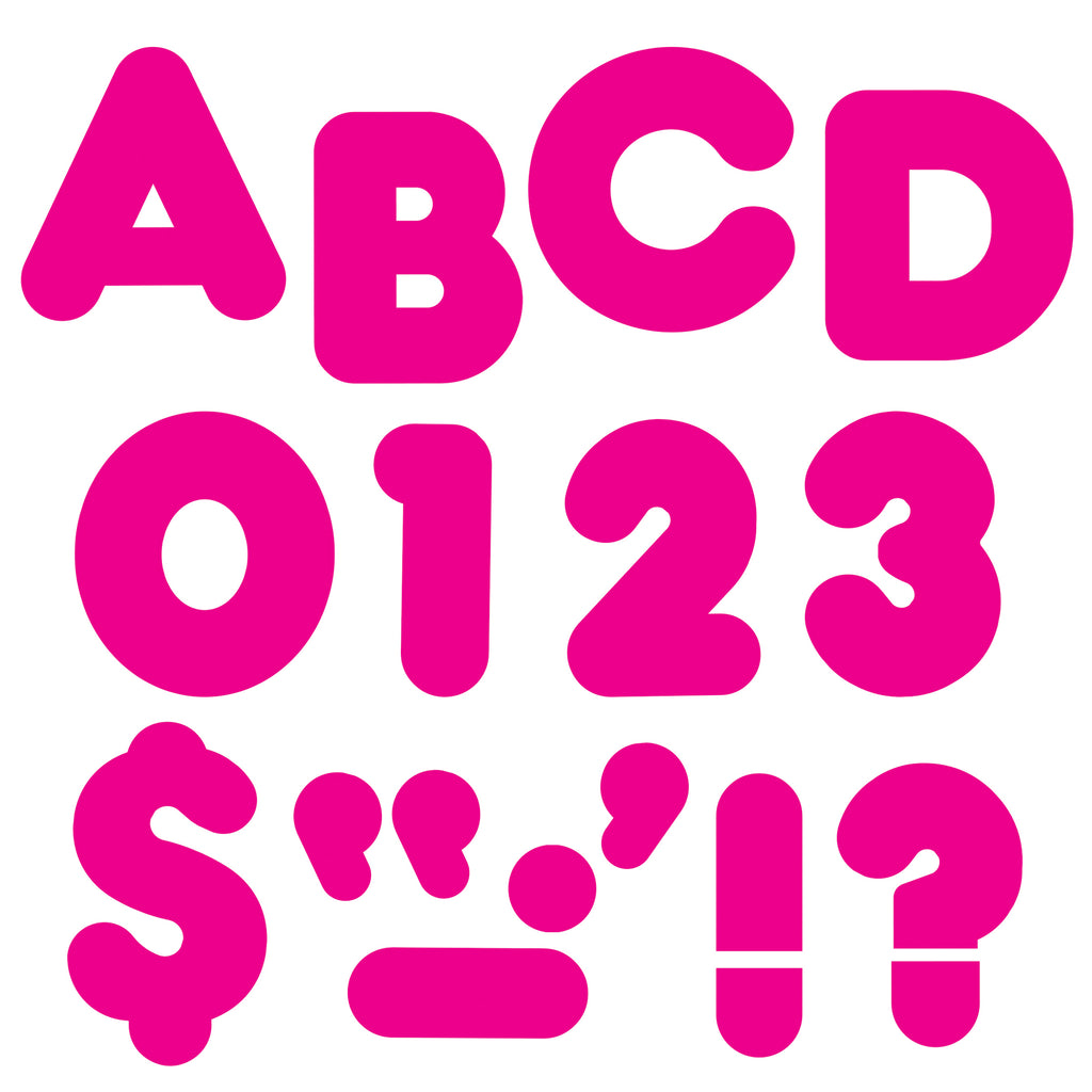 Trend Enterprises Deep Pink 4-Inch Casual Uppercase Ready Letters® (discontinued)
