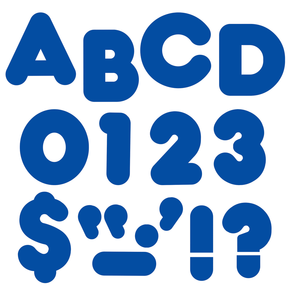 Trend Enterprises Royal Blue 2-Inch Casual Uppercase Ready Letters® (discontinued)