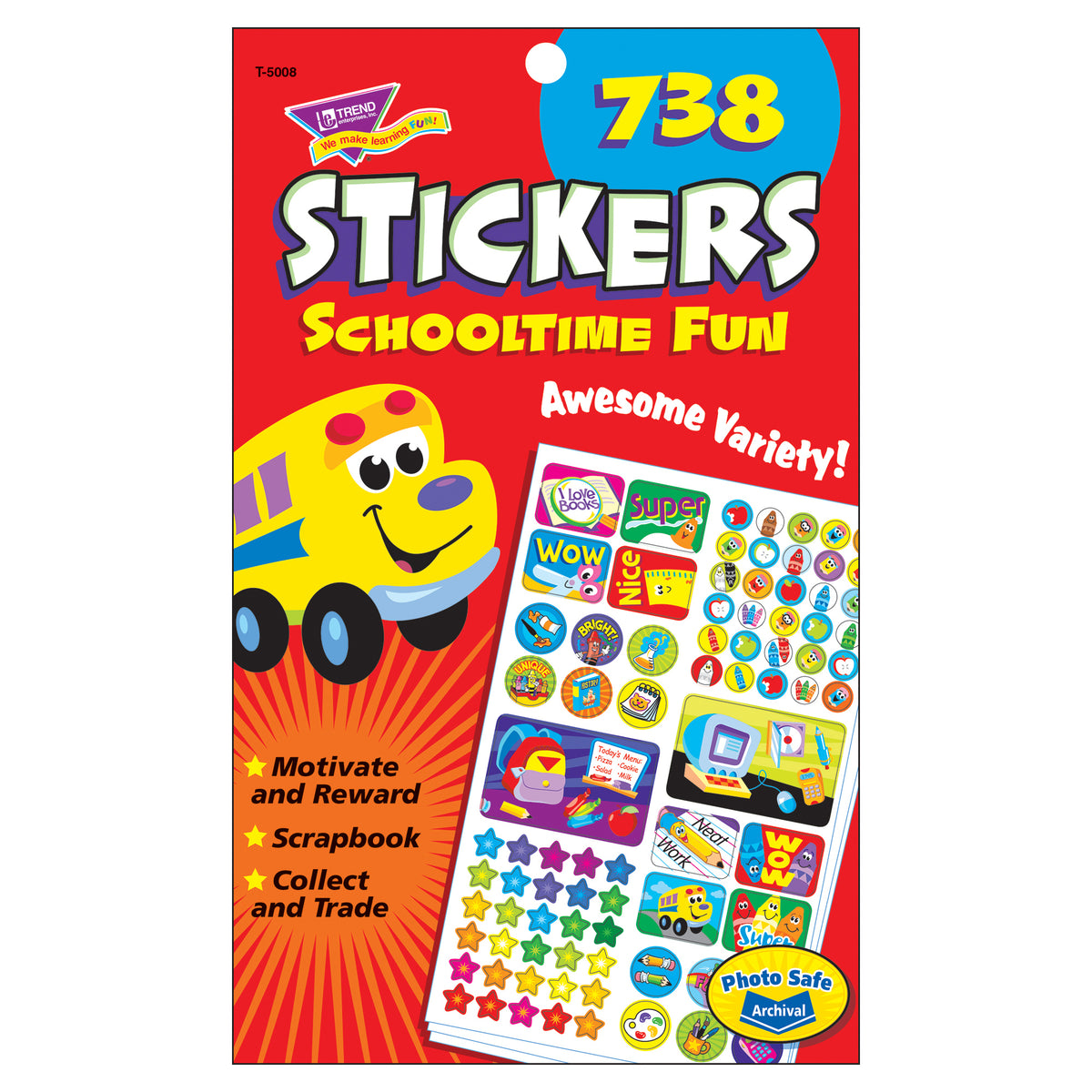 Trend Enterprises Schooltime Fun Sticker Pad
