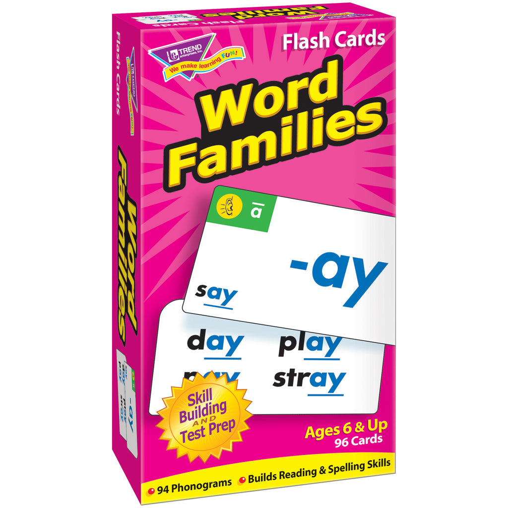Trend Enterprises Word Families Skill Drill Flash Cards