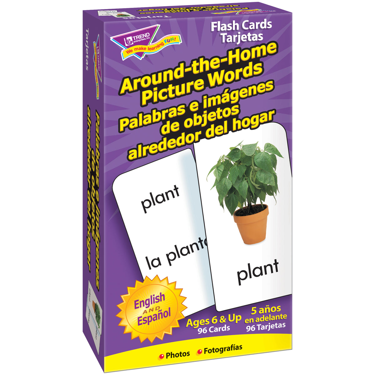Trend Enterprises Around-the-Home/Palabras (ENG/SP) Skill Drill Flash Cards