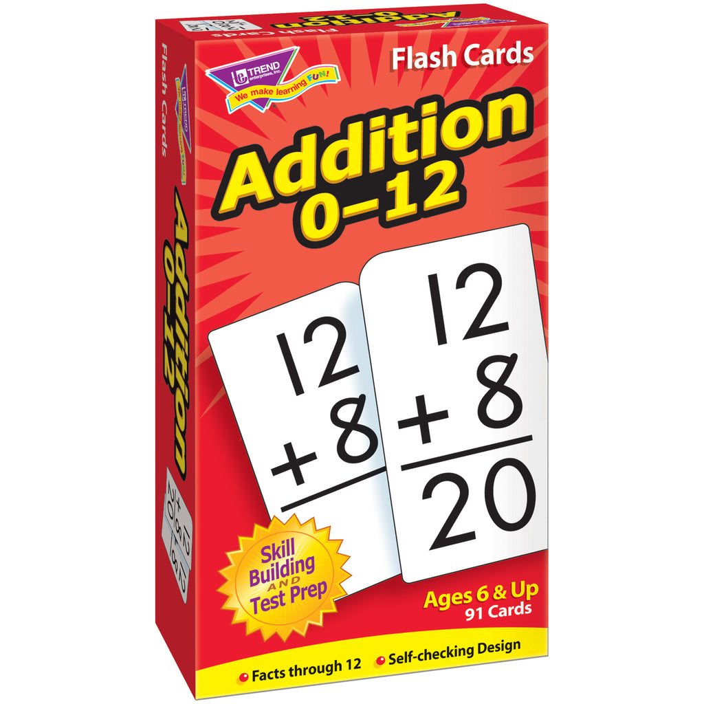 Trend Enterprises Addition 0-12 Skill Drill Flash Cards