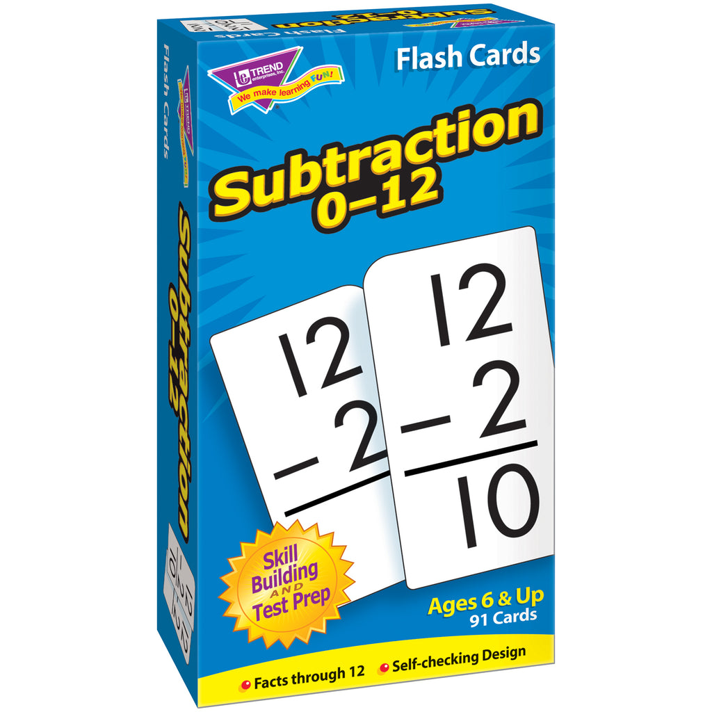 Trend Enterprises Subtraction 0-12 Skill Drill Flash Cards