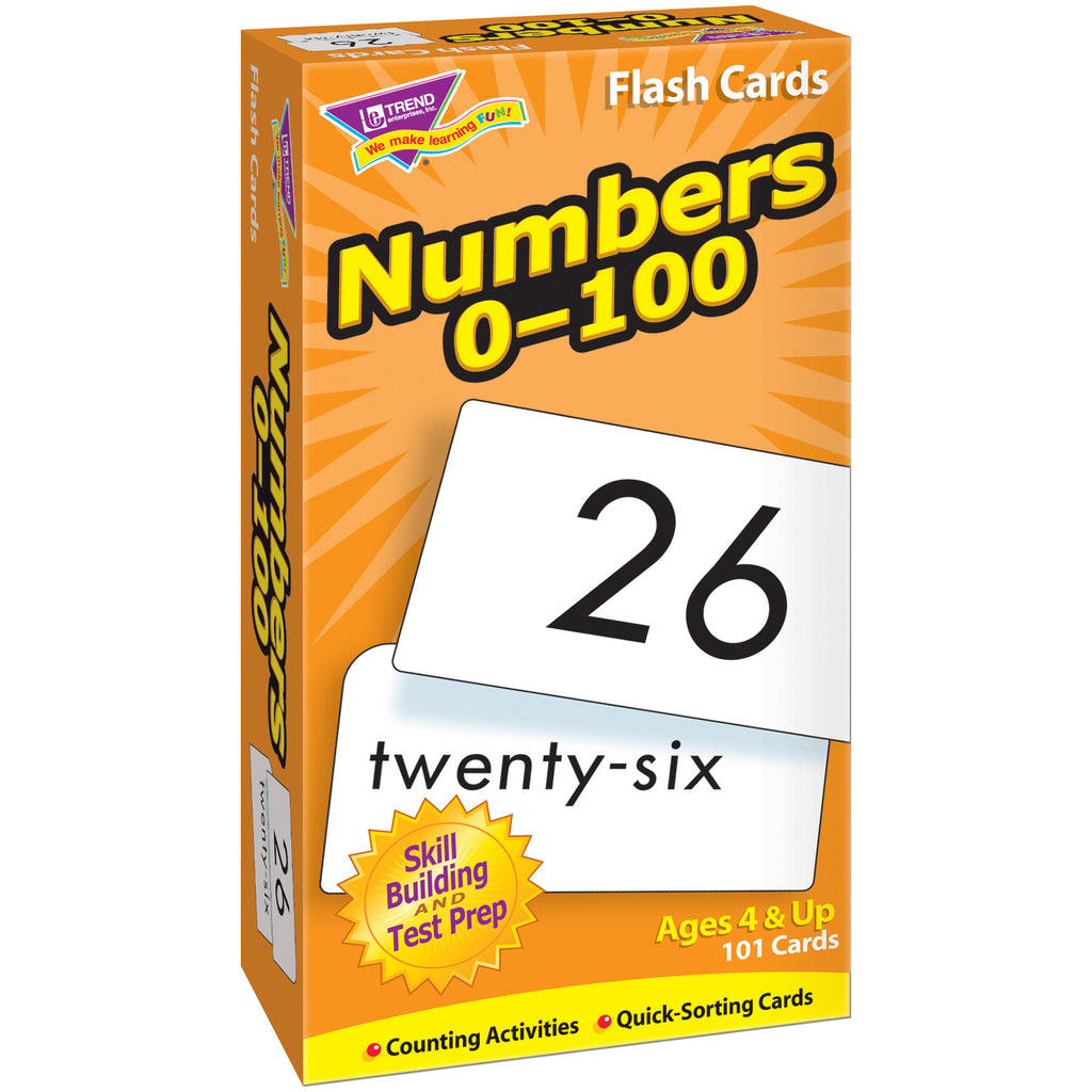Trend Enterprises Numbers 0-100 Skill Drill Flash Cards