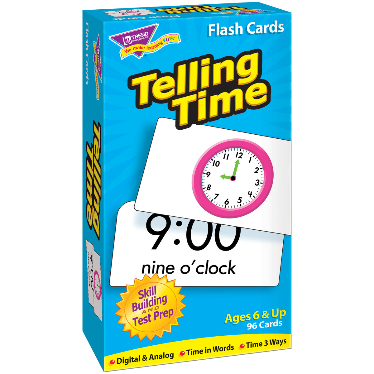 Trend Enterprises Telling Time Flash Cards