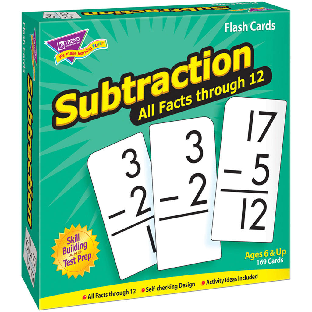 Trend Enterprises Subtraction 0-12 (All Facts) Skill Drill Flash Cards