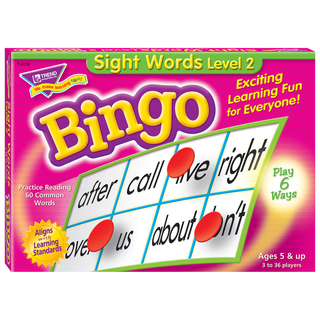 Trend Enterprises Sight Words Level 2 Bingo Game
