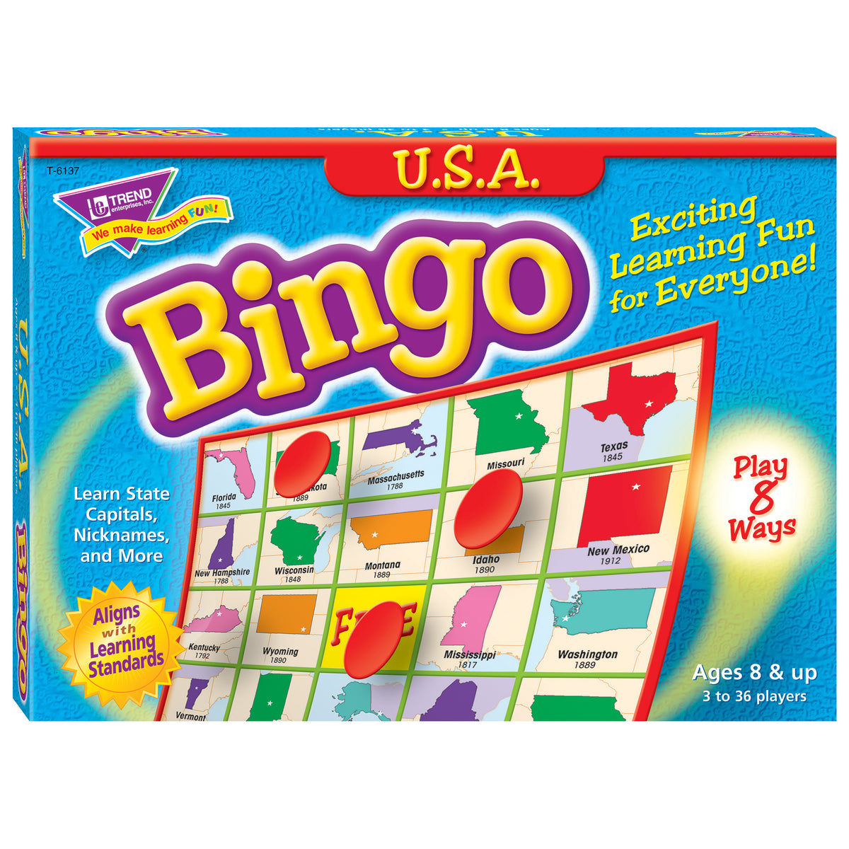 Trend Enterprises U.S.A. Bingo Game