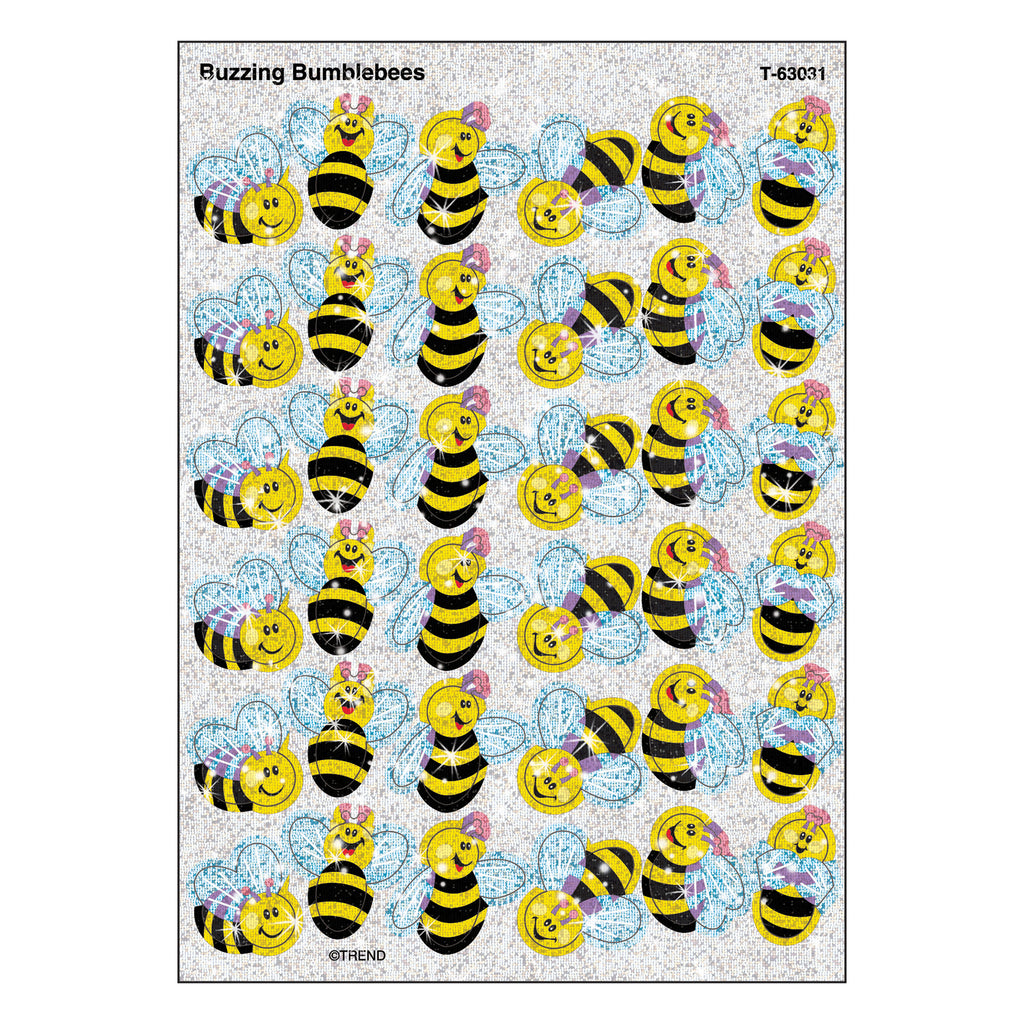 Trend Enterprises Buzzing Bumblebees Sparkle Stickers®