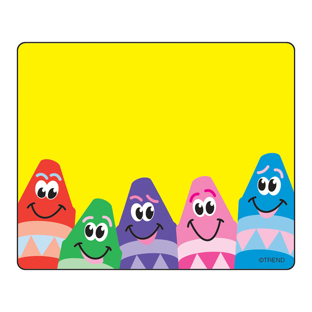Trend Enterprises Colorful Crayons Name Tags | T-68013 – SupplyMe