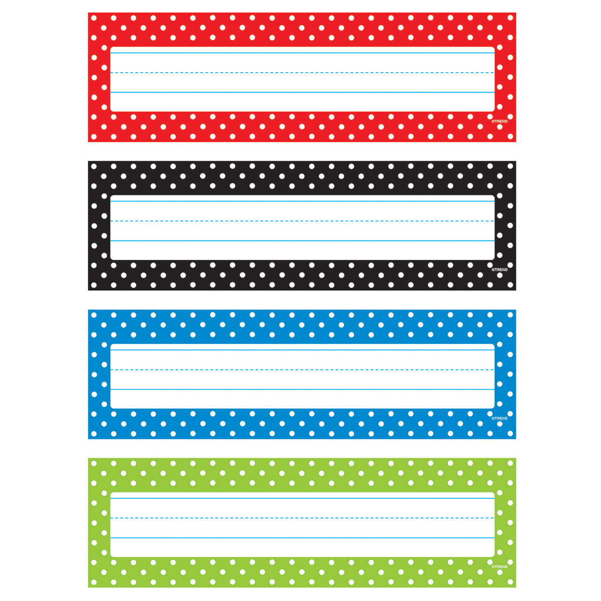 Trend Enterprises Polka Dots Desk Toppers® Name Plates Variety Pack