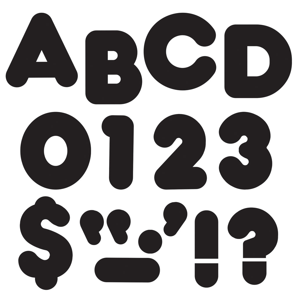 Trend Enterprises Black 3-Inch Casual Uppercase Ready Letters® (discontinued)