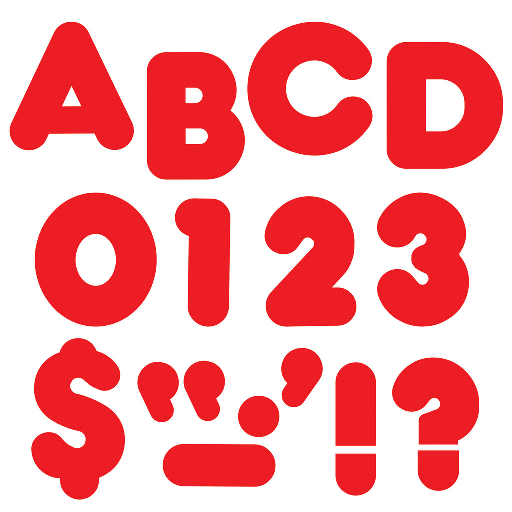 Trend Enterprises Red 3-Inch Casual Uppercase Ready Letters® (discontinued)